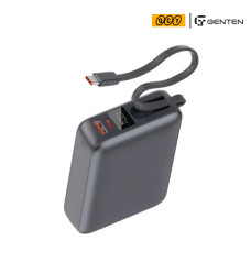 QCY PB20A 20000mAh 45W PD Fast Charging Mini Power Bank with Built-in Type C Cable